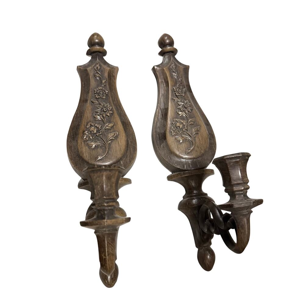 Pair (2) Vintage Dart Industries Wall Sconces Hanging Home Decor - HLN